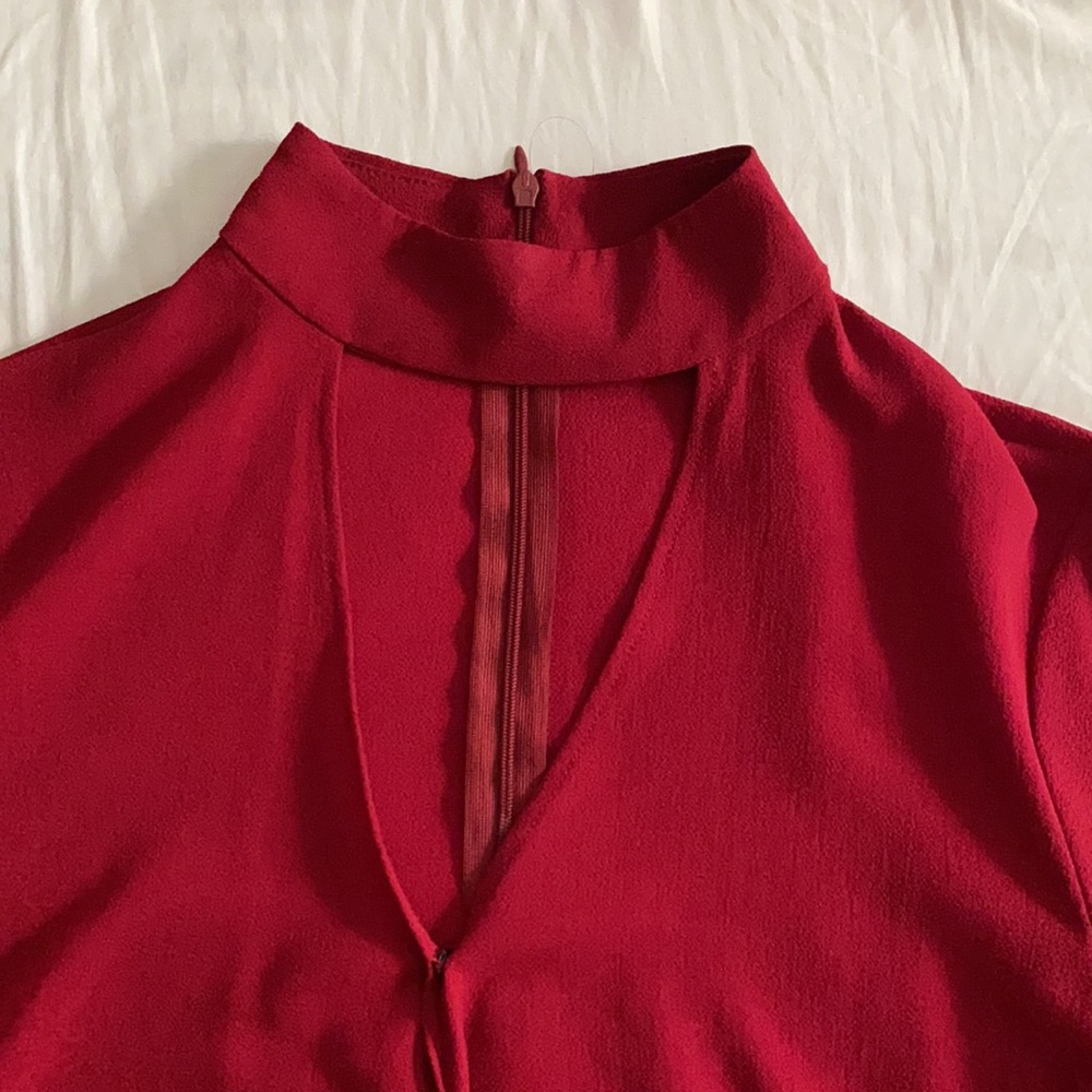 Wayf Red Blouse - Picture 3 of 4